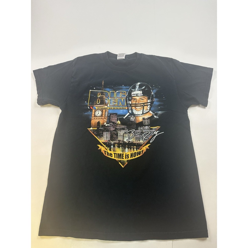 Vintage 2004 Ben Roethlisberger Pittsburgh Steelers T-Shirt Big Ben Sz M Y2K